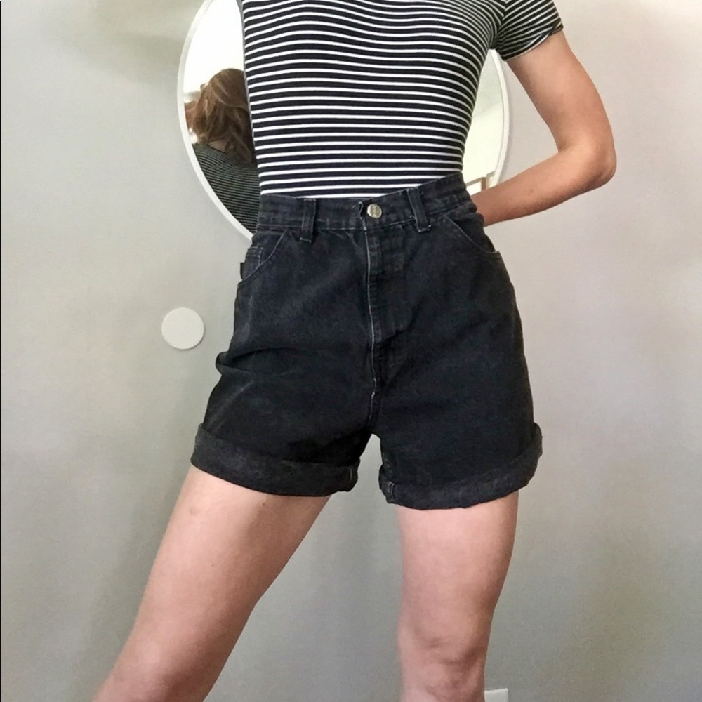 Vintage Black Jean Shorts
